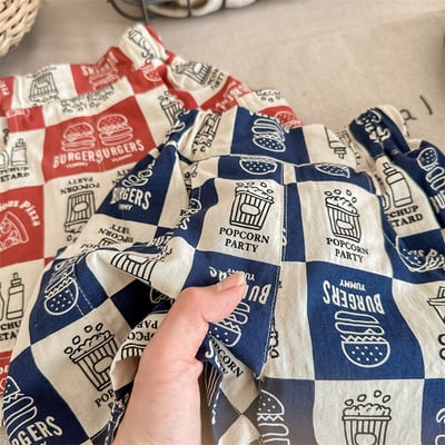 速食大格子口袋短褲7