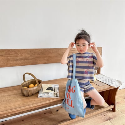 推 ♡ 華夫格條紋刺繡套裝21