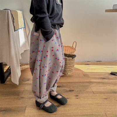 韓系法鬥刺繡花朵長褲23