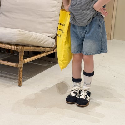 經典牛仔小標五分短褲15