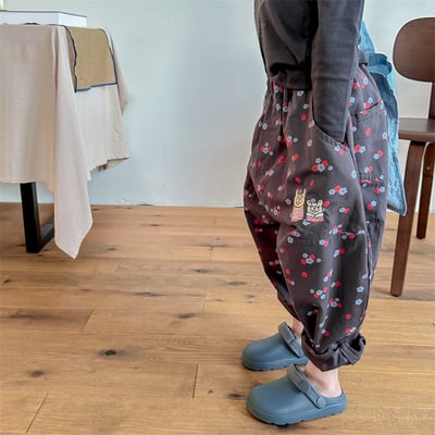 韓系法鬥刺繡花朵長褲17