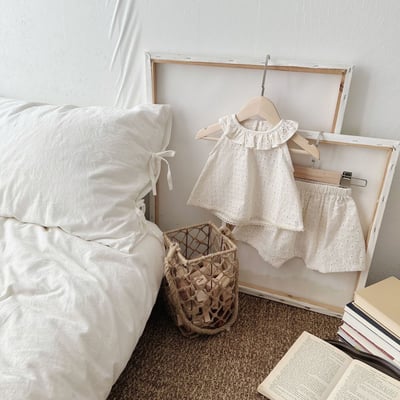 質感簍空刺繡荷葉領套裝10