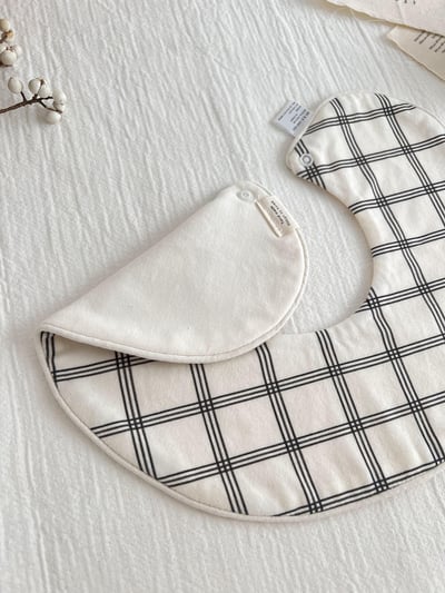 韓系雙面圓形圍兜兜8