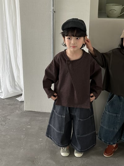 日系打摺扣式簡約上衣(自留款)2