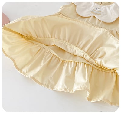 可愛花邊領小刺繡蛋糕洋裝5