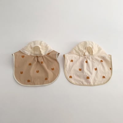 質感小熊護頸遮陽帽4