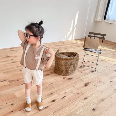 小動物刺繡口袋短版上衣19