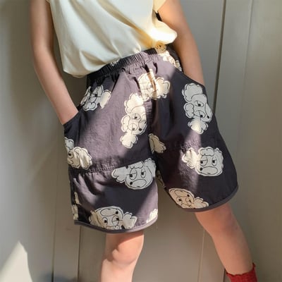 韓系童趣滿版塗鴉布短褲13