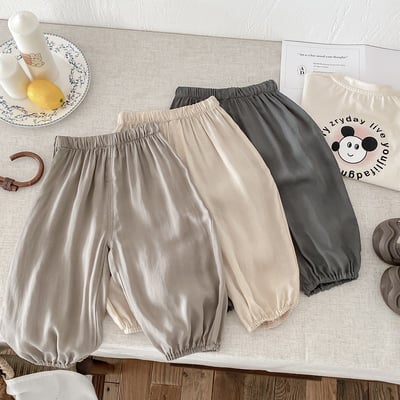 簡約素色縮口防蚊褲1