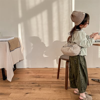 推 ♡ 韓系滿版企鵝長褲17