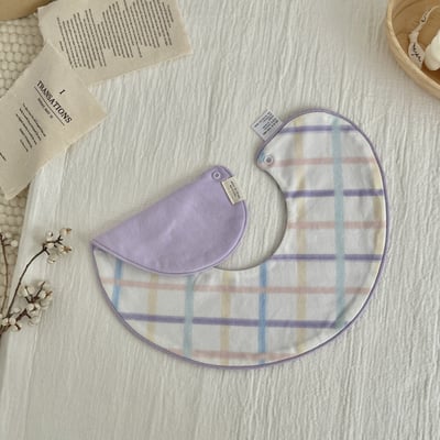 韓系雙面圓形圍兜兜25