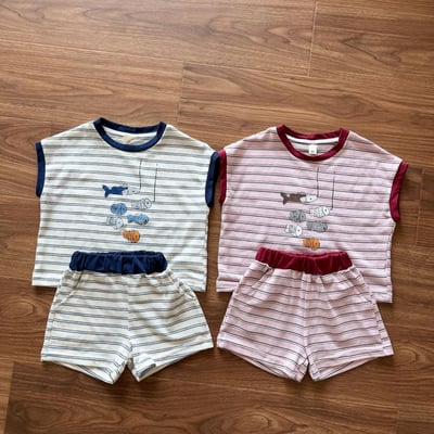 六隻小魚條紋套裝10