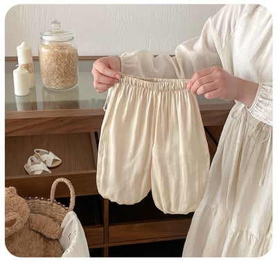 簡約素色縮口防蚊褲8