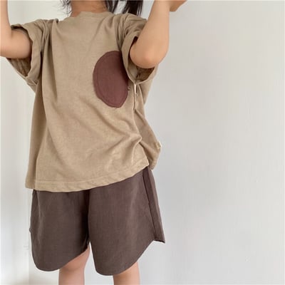 韓系薄款圓點補丁T12