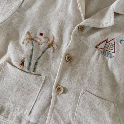 渡假小刺繡棉麻手足套裝7