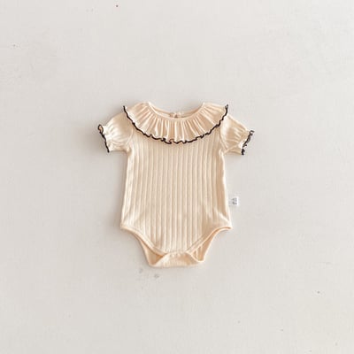 大片花領坑條包屁衣12