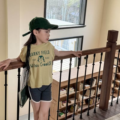 美式小狗落肩T19