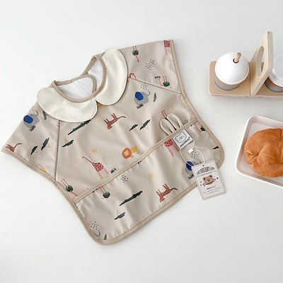 韓國ins防油水娃娃領圍兜兜12