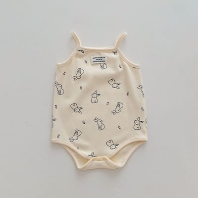 小清新棉質背心式包屁衣8