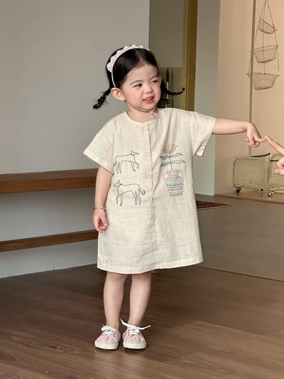 民俗風刺繡棉麻手足套裝14