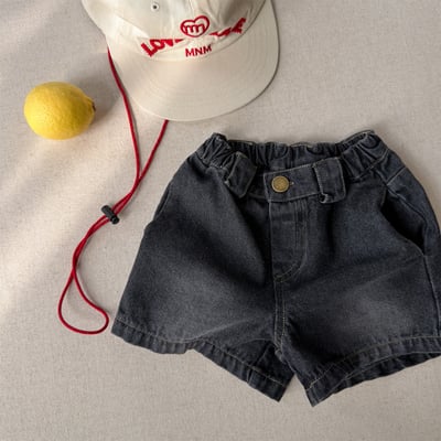 經典牛仔小標五分短褲13