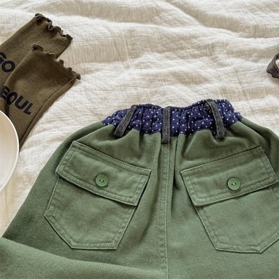 復古拼花布特色中性哈倫長褲(自留款)8