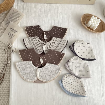 韓系雙面圓形圍兜兜1