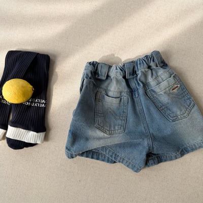 經典牛仔小標五分短褲12