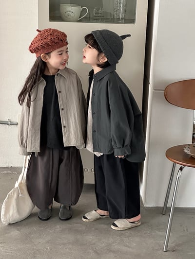 森系復古簡約開衩襯衫外套（自留款)7