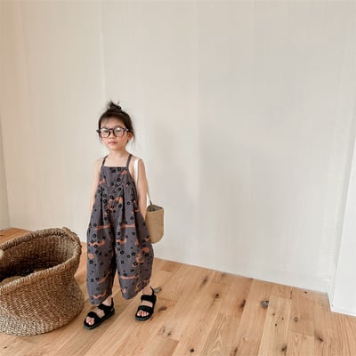 推 ♡ 韓系小花朵吊帶七分褲19