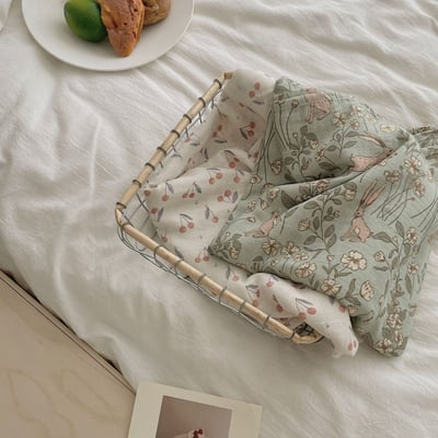 春夏季竹棉紗布透氣蓋毯5