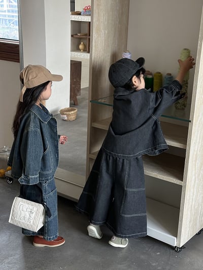 日系明線車縫個性牛仔套裝13