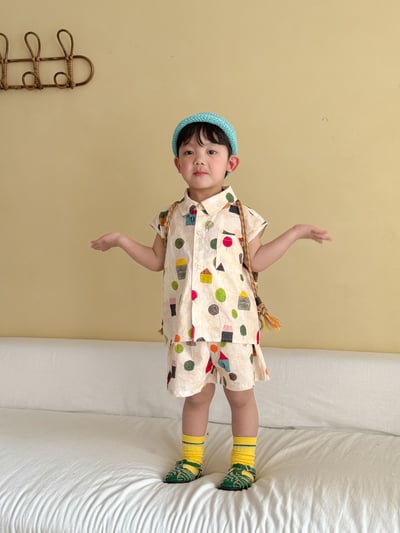 繪本風小樹塗鴉手足套裝11
