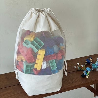 韓系網眼抽繩束口玩具收納袋5