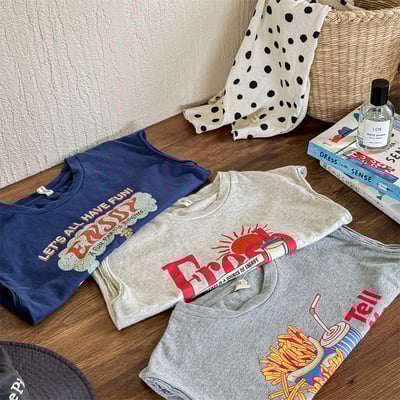 推 ♡ 美式毛捲邊落肩T4