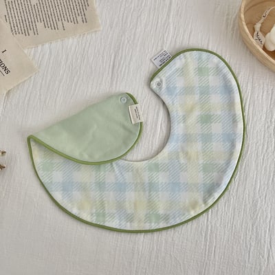 韓系雙面圓形圍兜兜19