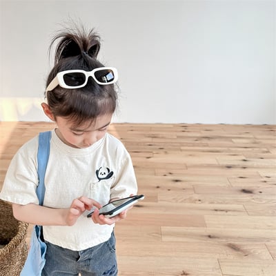 小動物刺繡口袋短版上衣15