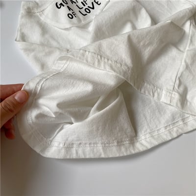 韓系貼布英文字短T5