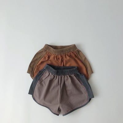 門市熱銷森系滾邊撞色短褲1