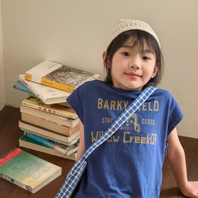 美式小狗落肩T18