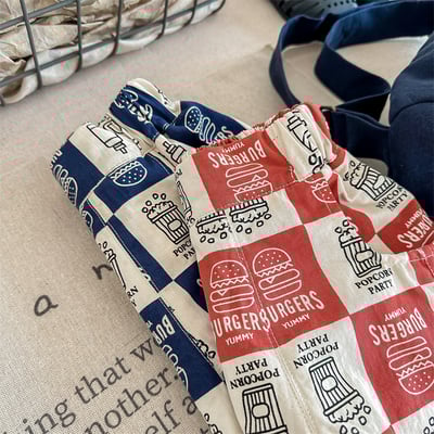 速食大格子口袋短褲4