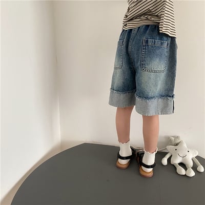 推 ♡ 韓系復古拼色牛仔褲9