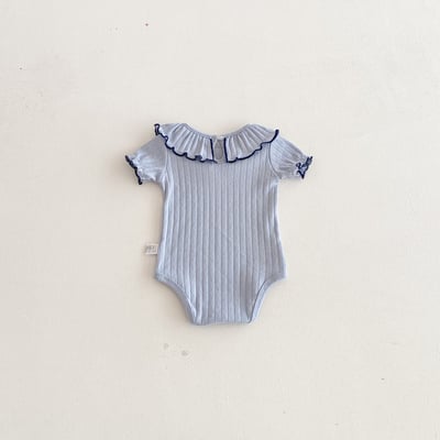 大片花領坑條包屁衣11