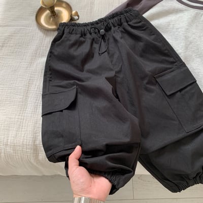 男寶帥氣縮口工裝褲(無刷毛)14