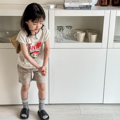 推 ♡ 美式毛捲邊落肩T24