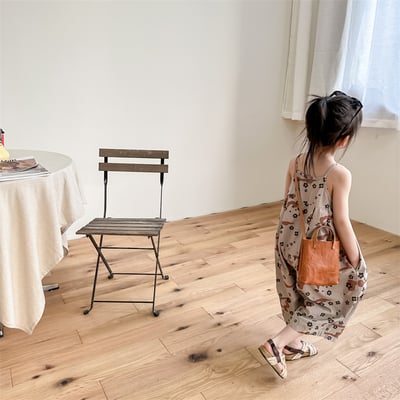 推 ♡ 韓系小花朵吊帶七分褲17