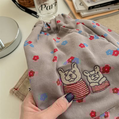 韓系法鬥刺繡花朵長褲11