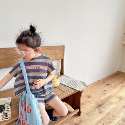 推 ♡ 華夫格條紋刺繡套裝20