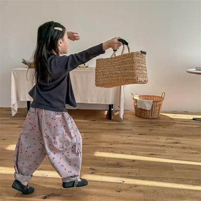 韓系法鬥刺繡花朵長褲24