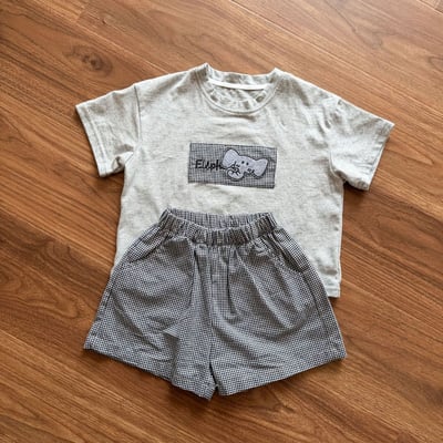 幼稚園穿搭格子拼布系列15